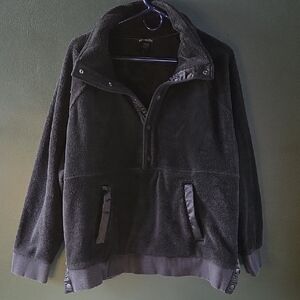 Athleta Charcoal Fleece Utility Jacket